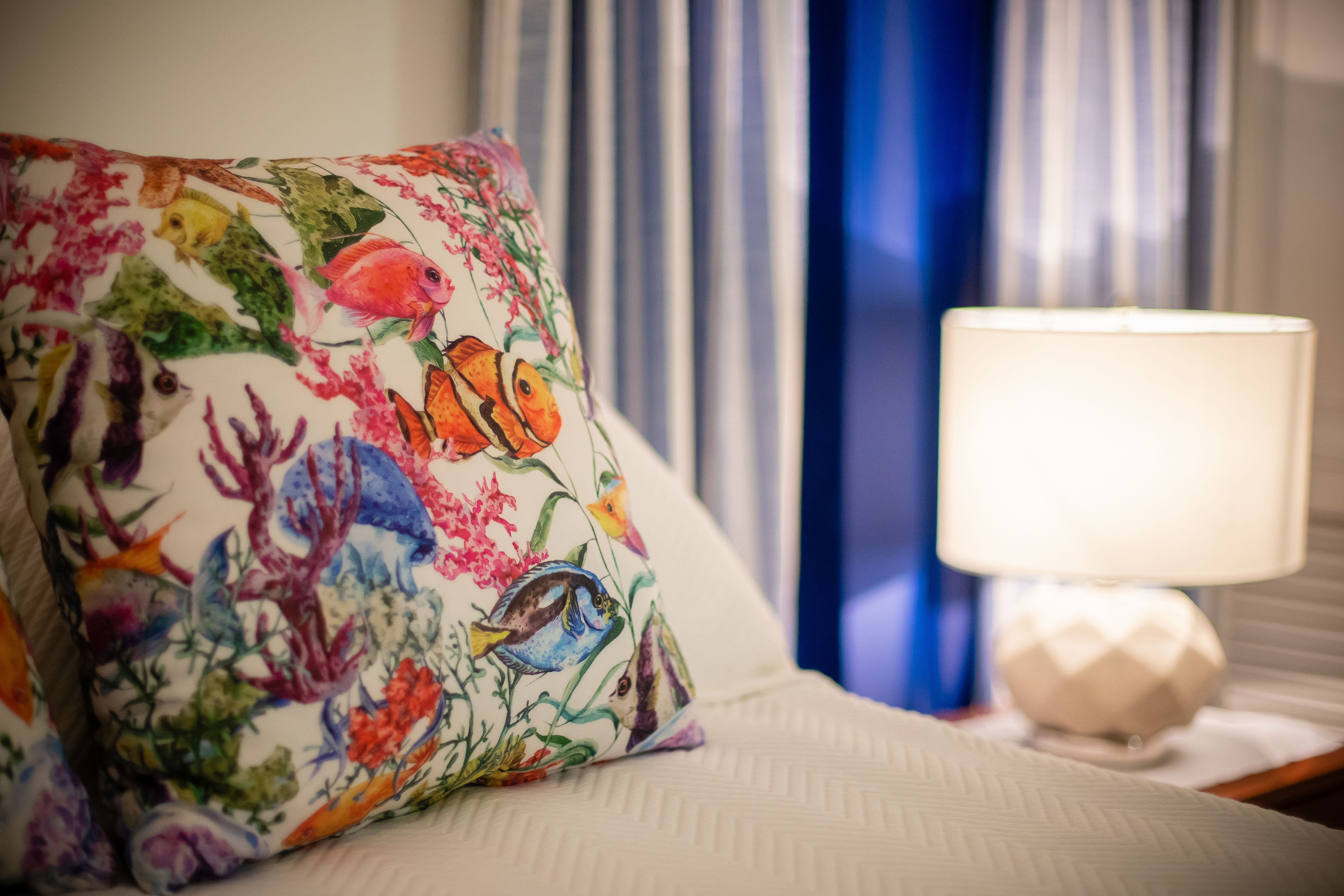 Victorian Luxury Condominium K3 Master Bedroom Pillow and Nightstand